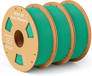 DEEPLEE PLA+ Filament 1.75mm, PLA Plus with Dimensional Accuracy +/- 0.02mm, Higher Strength and Toughness, Suitable for Most FDM 3D Printers, 3 kg Sea Green