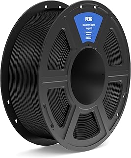 ELEGOO PETG Filamento 1,75 mm Nero 1KG, Filamento per Stampante 3D Precisione Dimensionale +/- 0,02 mm, Bobina da 1kg Compatibile con la Maggior Parte delle Stampanti 3D FDM