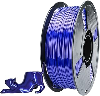CC3D Royal Blue Silky TPU Filament 1.75mm 1kg 3D Printing Materials FDM Flexible TPU Silk Filament for 3D Printer 57D TPU Harder Than Silk TPU Filament 98A
