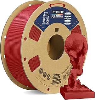 OVERTURE PLA+ Filament 1.75 mm, Toughness Enhanced PLA Roll, Professional PLA Tenacity, 1 kg Filament (2.2 lbs), Dimensional Accuracy 99% Probability +/- 0.02 mm (Fresh Red)