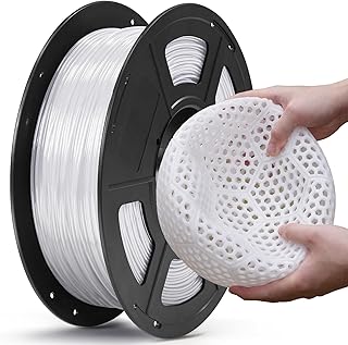 ANYCUBIC Filamento TPU 1,75 mm, Filamento TPU per Stampante 3D, Precisione Dimensionale +/- 0,03 mm, Stampa con la Maggior Parte Delle Stampanti 3D FDM, Bianco Latte 1KG