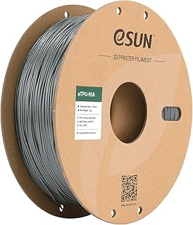 eSUN Flexible TPU Filament 1.75mm, 3D Printer Filament TPU-95A, Dimensional Accuracy +/- 0.05mm, 1kg Spool (2.2lbs) 3D Printing Filament for 3D Printers, Grey