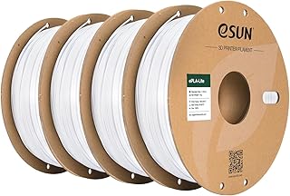 eSUN Filamento PLA 1,75 mm, filamento modificato per stampante 3D PLA, precisione dimensionale +/- 0,03 mm, bobina da 1 kg (2,2 libbre) filamento di stampa 3D (Bianco freddo, 4KG)