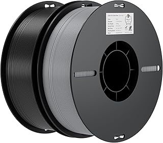 Creality Ender PLA Filamento 1,75 mm per Stampante 3D, Bobina 2 kg (4,4 libbre), Dimensionale +/- 0,02 mm, Adatta alla Maggior Parte delle Stampanti 3D (Grigio+Nero)