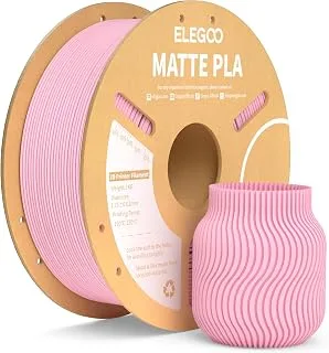 ELEGOO PLA Matte Pink Sakura Filament 1kg, 1.75mm, Matte PLA Filament for 3D Printer, Measuring Accuracy +/- 0.02mm, Suitable for Most FDM 3D Printers