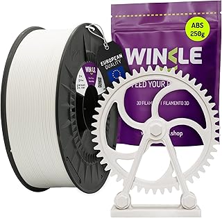 WINKLE Filamento ABS 1.75mm Bianco Glaciale Bobina da 250g, Filamento per Stampante 3D FDM, Filamento di Stampa 3D Tecnico, Alta Resistenza al Calore e Elevata Resistenza