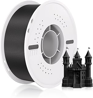 Filamento per Stampante 3D,PLA Filament 1.75mm Precisione Dimensionale+/-0.03mm Filamento Stampa 3D Compatible with Bambu Lab A1/Anycubic/Creality All 3D Printer-1kg Spool (2.2lbs)-Nero
