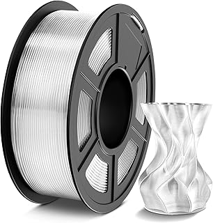 TECBEARS Filamento PETG 1.75mm Trasparente, Filamento per Stampante 3D PETG a Forte Tenacità, Bobina da 1kg, Dimensionale +/- 0,02 mm, Adatto per la Maggior parte delle Stampanti FDM