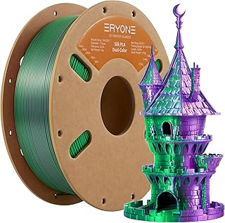 Filamento ERYONE Dual Zweifarbig PLA 1,75 mm, filamento 3D Drucker 1 kg spula +/- 0,03 mm, Viola e verde
