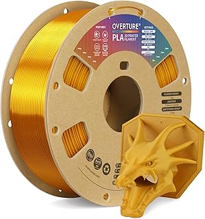OVERTURE PLA Filament 1.75mm, 1kg Spool (2.2lbs), Dimensional Accuracy +/- 0.02mm, for 3D Printer (Real Gold)