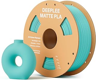 DEEPLEE Filamento Matte PLA 1,75 mm, Opaco PLA Filamenti per Stampante 3D con Precisione Dimensionale +/- 0,02 mm, per la Maggior parte delle Stampanti 3D FDM, Verde 1KG