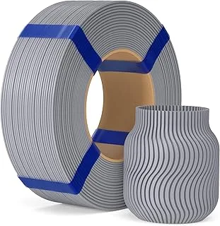 ELEGOO PLA Basic Refill Filament 1.75 mm, Grey 1 kg, PLA Refill for 3D Printer without Spool, Accuracy +/- 0.02 mm, Compatible with Reusable Spool