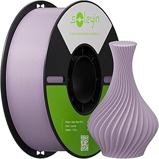 Filamento PETG da 1,75 mm, colori vivaci per progetti di design creativi, filamento per stampante 3D avvolto in modo pulito con superficie lucida, 1 kg di lavanda