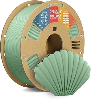 OVERTURE Filamento Matte PLA 1.75mm, 1kg Bobina (2.2lbs) Opaco PLA Filamenti per Stampante 3D, Neatly Wound Filamento Precisione Dimensionale +/- 0.02 mm, Matte Verde Chiaro