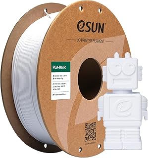 eSUN Filamento PLA 1,75 mm, filamento di Basic PLA per stampanti 3D Precisione dimensionale +/- 0,05 mm, bobina da 1 kg (2,2 libbre) Filamento PLA veloce per stampanti 3D, Bianco Freddo