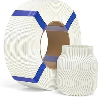 ELEGOO PLA Basic Refill Filament 1.75 mm White 1 kg, PLA Refill for 3D Printer without Spool, Accuracy +/- 0.02 mm, Compatible with Reusable Spool