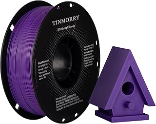 TINMORRY ASA Filament 1.75mm, UV and Heat Resistant, Durable and Strong, Dimensional Accuracy +/- 0.02mm, Perfect for Printing Outdoor Items, 1kg Spool, Purple