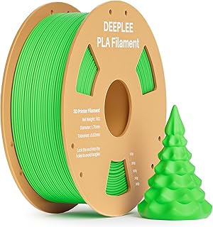 DEEPLEE PLA Filament 1.75mm, 1kg Spool Light Green, Dimensional Accuracy ±0.2mm, Anti-clogging Wrapping for FDM 3D Printers