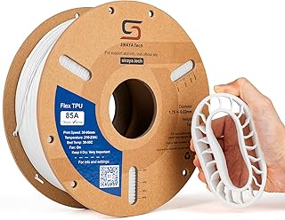 Siraya Tech Flex TPU 85A Filamento, ISO 10993, Alta Flessibilità e Resistenza, Alto Flusso e Velocità, Sacchetto in Alluminio Resistente all'Umidità - per Calzature e Protezioni (Bianco, 1kg)