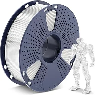 SUNLU PLA 3D Printer Filament, PLA Filament 1.75 mm for 3D Printer, Suitable for Most FDM 3D Printers, 3D Spool PLA Filament 1 kg (Transparent PLA)