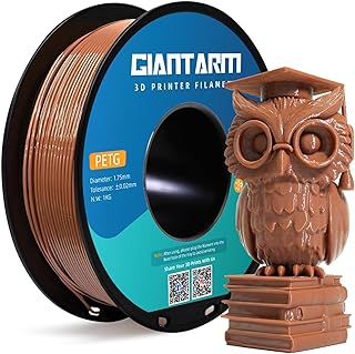 PETG Filament for 3D Printer, GIANTARM PETG Filament 1.75mm, Dimensional Accuracy +/- 0.2mm 1kg, Brown