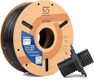 Siraya Tech Fibreheat ASA-GF Filamento 3D, ASA rinforzato con 10% fibra di vetro, resistente ai raggi UV, alta resistenza e stabilità termica (1 kg, Nero)