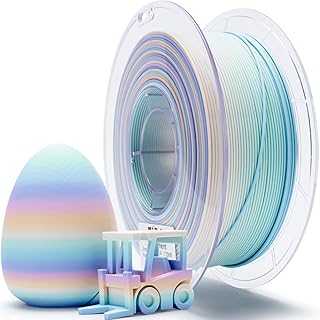 ZIRO Gradient Matte PLA Filament 1.75 mm, Opaque Filament for 3D Printers, Dimensional Accuracy +/-0.02 mm, 1 kg Spool, Pastel Spectrum