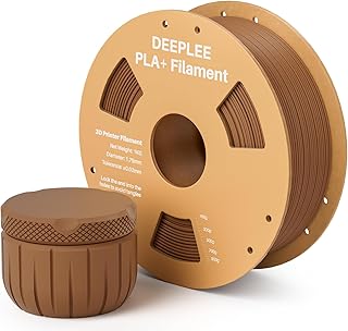 DEEPLEE PLA+ Filament 1.75mm, Higher Strength and Toughness, 1kg Spool Brown, Accuracy ±0.2mm for FDM 3D Printers