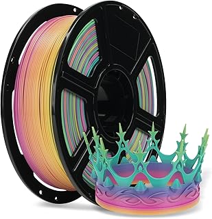 FLASHFORGE PLA Filament High Speed 1.75mm, 500mm/s High Speed Printing, 3D Printer Fast Filament Durable and High Flow for Fast Printing, 1kg (Rainbow Candy)