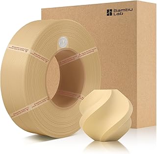 CCTREE Bamboo Original X1 PLA Matte Refill Filamento 1,75 mm High Toughness & High Speed, Easy Printing with RFID per Bambu Lab A1/X1/P1 AMS 1 KG +/- 0,03 mm (Without Spool) (Desert Tan 11401)