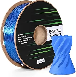 TPU sainsmart Filament 1.75mm, Transparent Blue GT-3 Flexible 3D Printer Filament for High Speed Printing 500mm/s, UV Resistant, High Fluency, 1kg Spool