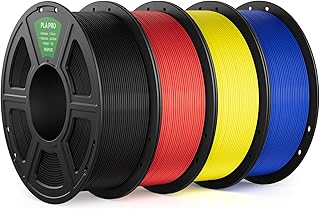 DEEPLEE PLA PRO Filamento 1,75 mm, Filamento Stampati in 3D Maggiore Tenacia, Precisione Dimensionale +/- 0,02 mm, Facile da Stampare, per Stampanti 3D FDM 4KG Nero/Rosso/Giallo/Blu