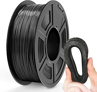 TECBEARS Filamento TPU 1.75mm, 95A, Precisione Dimensionale +/- 0,03 mm, Bobina da 1kg, Nero