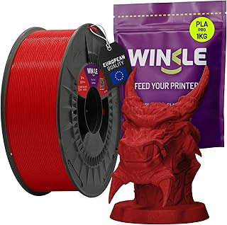 WINKLE PLA PRO Filament 1.75mm Devil Red | 1kg Spool | High Dimensional Accuracy for 3D Printing | Superior Mechanical and Thermal Resistance | 95°C HDT | High Level of Detail