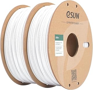 eSUN ASA+ Filament 1.75mm, Weather Resistant, 1kg Per Spool, 2 Rolls 3D Printer Printing Material, Cool White - 2kg