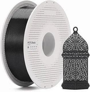 Bambu Lab PETG Basic High Strength 3D Filament 1.75 mm, 1 kg, Filament with Spool, Black