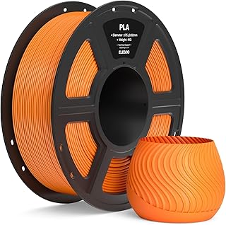 ELEGOO Filamento PLA 1,75mm Arancione 1KG, Filamento per Stampante 3D, Precisione Dimensionale ±0,02mm, Bobina da 1kg (2,2lbs), Compatibile con la Maggior Parte delle Stampanti 3D