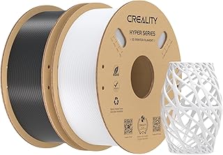 Creality Hyper PETG Filamento 2kg 1,75 mm per K1 Max, Filamento per stampante 3D progettato per alta velocità da 30 a 600 mm/s, precisione dimensionale ±0,03mm, Nero e Bianco