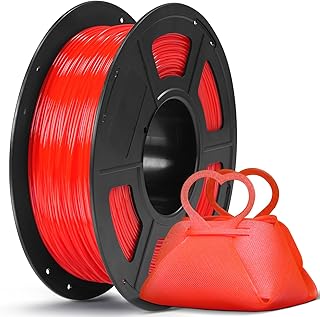 ANYCUBIC TPU Filament 1.75 mm, TPU Filament for 3D Printer, Dimensional Accuracy +/- 0.02 mm, Printing with Most FDM 3D Printers, Transparent Rouge 1 kg