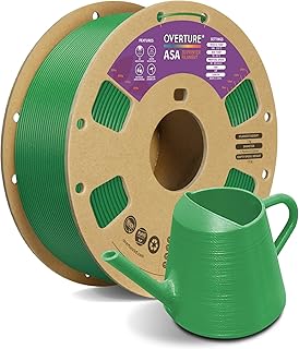 OVERTURE ASA Premium Filament 1.75 mm, 1 kg Spool (2.2 lbs), Dimensional Accuracy +/- 0.02 mm, for 3D Printer (Diamond Green)
