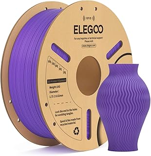 ELEGOO PLA RFID Filament 1.75 mm Purple 1 kg Automatic Identification Filament for 3D Printer CANVAS Compatible with CANVAS, Dimensional Accuracy +/- 0.02 mm, FDM 3D Printer Filament