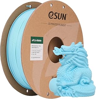 eSUN Upgraded Matte PLA 3D Printer Filament 1.75mm Matte PLA Filament Dimensional Accuracy +/- 0.02mm, 1kg Spool 3D Printing Filament for 3D Printers, Matte Blue