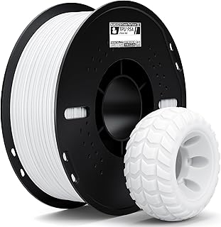 ELEGOO TPU 95A Filamento per Stampanti 3D 1,75 mm Bianco 1KG, TPU Filamento Flessibile Morbido per Stampa 3D, Bobina da 1kg Compatibile con la Maggior Parte delle Stampanti 3D FDM