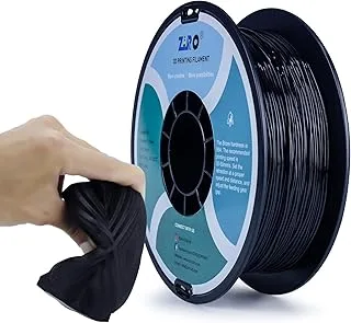 ZIRO 3D Printer Filament Flexible TPU Filament 1.75 mm 0.8 kg Spool, Dimensional Accuracy +/- 0.05 mm, Black | Flessibile TPU 0.8kg Spool, Forza Superiore, Precisione Dimensionale +/- 0.05mm, Nero