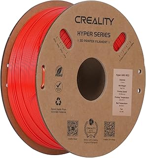 Creality Hyper ABS Filamento per Stampante 3D 1,75 mm, 1kg (2,2 libbre), Progettato per la Stampa ad Alta Velocità, Precisione Dimensionale +/-0,03 mm, per Stampanti 3D (Rosso)