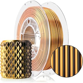 ROSA 3D PLA Magic Silk Filament 1.75 mm for 3D Printer - Slightly Glossy Printing Materials Biodegradable PLA Filament for 3D Printers - Filament Printing - Tiger Mystic, 0.3 kg Spool