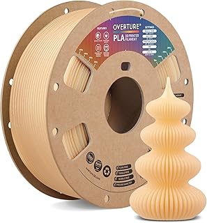 OVERTURE PLA Filament 1.75 mm, 1 kg Spool (2.2 lbs), Dimensional Accuracy +/- 0.025 mm (Champagne Frost)