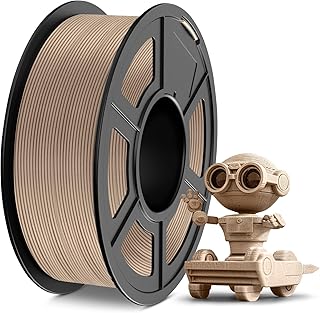 TECBEARS Filamento in legno PLA 1,75 mm 1 kg, filamento PLA di legno, filamento 3D opaco e liscio, filamento Pla 3D, precisione +/- 0,03, 1 bobina da 1000 g