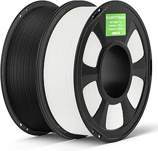 DEEPLEE PLA Filament Matte 1.75 mm, 1 kg Black + 1 kg White, Opaque Uniform Finish, High Accuracy ±0.2 mm, Clog-free Winding, Compatible with FDM Printers