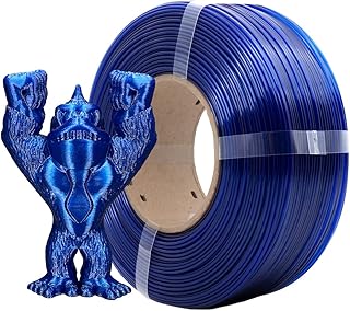 AzureFilm PETG Filament Hyper Speed Refill 1.75mm - No Spool - 1kg - For High Speed 3D Printing - Strong, Durable - Compatible with Master Spool and Bamboo (Dark Blue, 1kg)